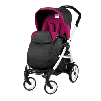 Прогулянкова коляска Peg-Perego Book Plus 51, малиновий з чорним (PACK05-00000000002) - Pampik