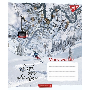 Зошит загальний Yes Many Worlds!, А5, в клітинку, 24 аркуша (766373) - Pampik - 4