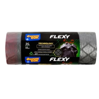 Пакеты для мусора Фрекен Бок LD Flexy, с затяжками, 35 л, 10 шт. - Pampik