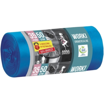 Пакеты для мусора Anna Zaradna HDLD, универсальные, 35 л, 50 шт. - Pampik