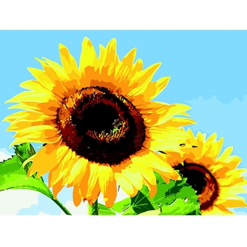 Картина за номерами ZiBi Art Line Соняхи в ясну погоду 40х50 см (ZB.64140) - Pampik