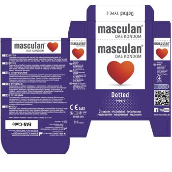 Презервативи Masculan Dotted Тип 2 з пухирцями 3 шт. - Pampik - 4