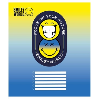 Зошит загальний Yes Smiley World, А5, в косу лінію, 12 аркушів (766313) - Pampik