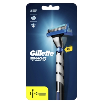 Станок для гоління Gillette Mach3 Turbo 3D, з 2 змінними картриджами - Pampik - 3