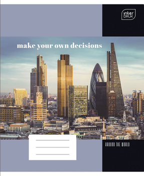 Набір учнівських зошитів Interdruk Premium City, лінія, А5+, 48 аркушів, 4 шт. (339508-4) - Pampik - 3