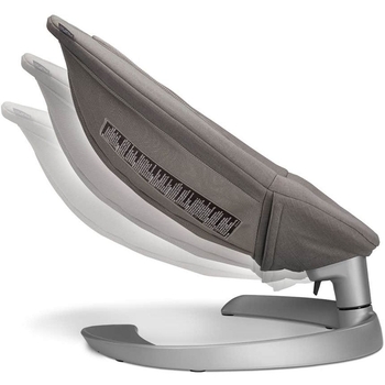 Шезлонг-гойдалка Nuna Leaf Grow Quartz, з ігровою дугою, світло-сірий - Pampik - 5