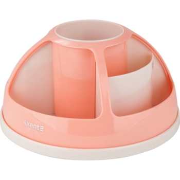 Подставка-органайзер для канцелярских принадлежностей Axent Duoton 11 отделений 17x17x12 см персиковая 2204-42-A - Pampik