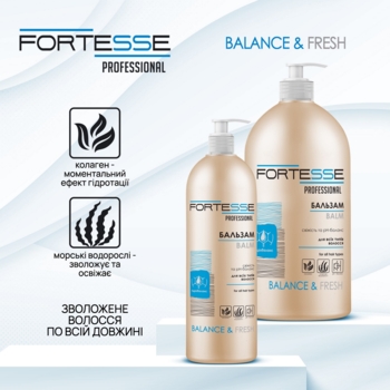 Бальзам Fortesse Professional Balance & Fresh для всіх типів волосся, з дозатором, 400 мл - Pampik - 3