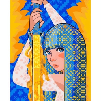 Картина по номерам Santi Отважная Украинка, 40х50 см (954456) - Pampik