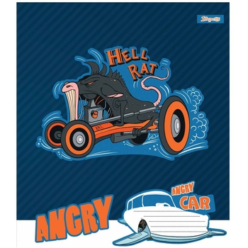 Тетрадь общая 1 Вересня Angry Car, А5, в косую линию, 12 листов (766297) - Pampik - 4