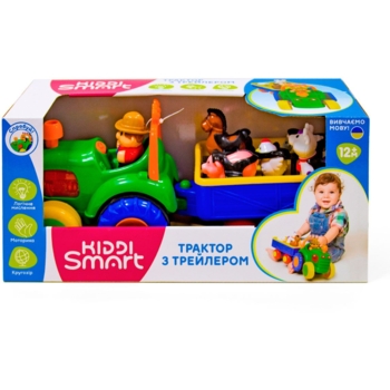 Игровой набор Kiddi Smart Трактор с трейлером (063180) - Pampik - 6