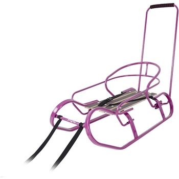 Санки Vitan Експрес зі спинкою, ручкою та вологостійкою планкою фуксія (2030068) - Pampik