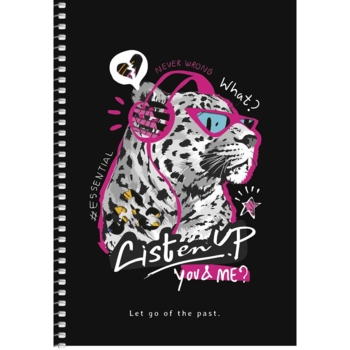 Тетрадь для записей Student Слушай музыку, А5, в клеточку, спираль, 96 л.истов (A5-SC-096-6117K) - Pampik