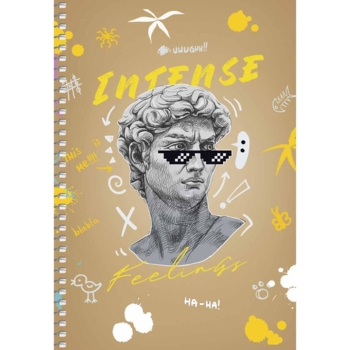 Тетрадь для записей Student Intense, А5, в клеточку, спираль, 96 листов (A5-SC-096-6102K) - Pampik