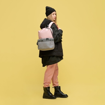 Рюкзак Yes T-105 Rose, серый с розовым (556315) - Pampik - 5