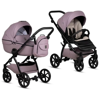 Коляска универсальная 2 в 1 Tutis Uno5 plus Leather collection Mauve (1402035) - Pampik