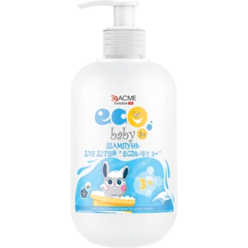 Шампунь для детей EcoBaby, от 3 лет, с экстрактом хлопка и льняным маслом, 500 мл - Pampik