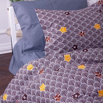 Простыня MirSon Kids Time Бязь, 17-0526, Fabulous forest grey - Pampik - 6