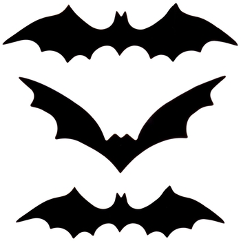 Набор Yes! Fun Halloween Летучие мыши 3D, 16 шт., черные (973630) - Pampik