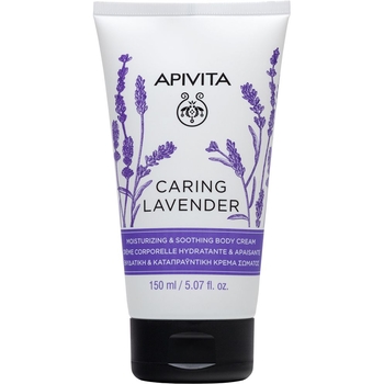 Крем для тіла Apivita Caring Lavender Зволожуючий та заспокійливий, з лавандою, 150 мл - Pampik