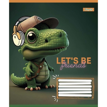 Тетрадь общая 1 Вересня Let`s be friends, А5, в косую линию, 12 листов (766300) - Pampik - 5