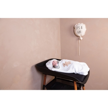 Рушник з капюшоном Childhome Terry Teddy, 80x80 см, білий (CCBCJMTB) - Pampik - 12