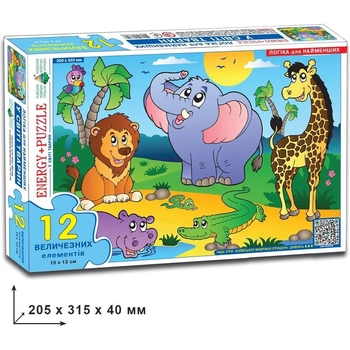 Гра-пазл Київська фабрика іграшок У світі тварин 12 елементів - Pampik - 2
