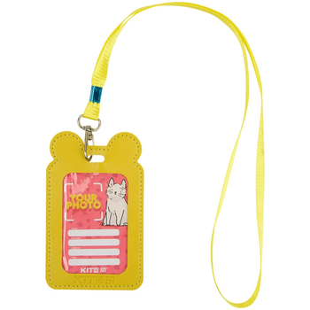 Бейдж Kite на шнурке желтый (K22-296-08) - Pampik