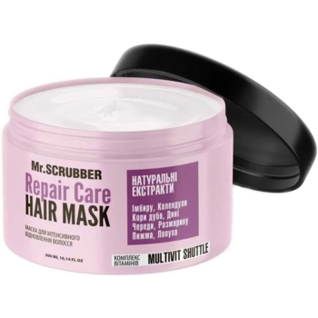 Маска Mr.Scrubber Repair Care Hair Mask для інтенсивного відновлення волосся, 300 мл - Pampik