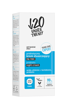 Пробіотичний відлущувальний крем на ніч Under Twenty Anti Acne Prebiotic Night Cream 50 мл - Pampik - 2