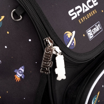 Рюкзак шкільний каркасний Smart PG-11 Space Explorers, чорний (559005) - Pampik - 6