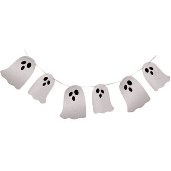 Гирлянда бумажная фигурная Yes! Fun Halloween Призраки глиттер, 3 м (801189) - Pampik