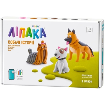 Набор пластилина Липака Собачьи истории: йорк, бультерьер, овчарка (60048-UA01) - Pampik