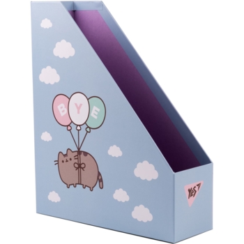 Лоток для документов Yes Pusheen, вертикальный, 32х25х8 см, голубой (707921) - Pampik