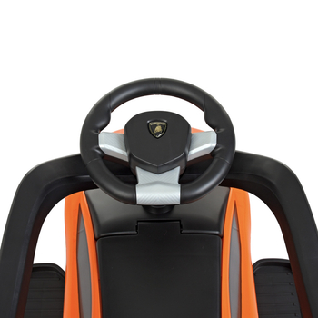 Машинка-толокар Bambi M 3726-7 2 в 1, с родительской ручкой, оранжевая (25692) - Pampik - 8