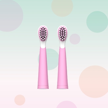 Насадки Vega Kids VK-11P Junior до дитячої звукової зубної щітки VK-500P рожеві - Pampik - 2