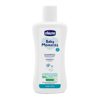 Детский шампунь Chicco Baby Moments Без Слез с экстрактом календулы, 200 мл - Pampik