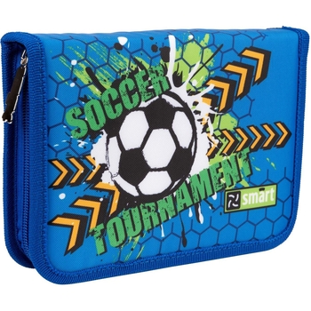 Пенал твердий Smart HP-04 Football, 13х21х4 см, синій (533298) - Pampik