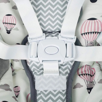 Крісло-гойдалка Kinderkraft Flo Pink сіре з рожевим (00-00158384) - Pampik - 6