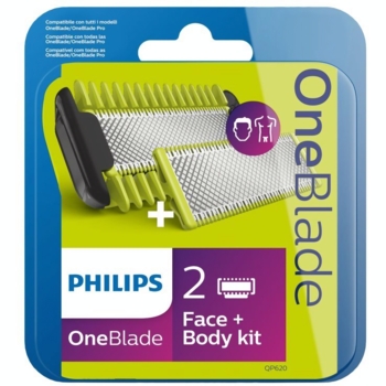 Змінні леза Philips OneBlade Face + Body, 2 шт. (QP620/50) - Pampik