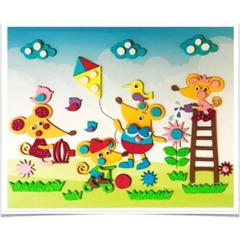 Набор для творчества Апли Крапли Мягкая аппликация Семья крысок (МА-09) - Pampik