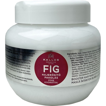 Маска для волос Kallos Cosmetics Fig Booster Hair Mask With Fig Extract укрепляющая с экстрактом инжира, 275 мл - Pampik