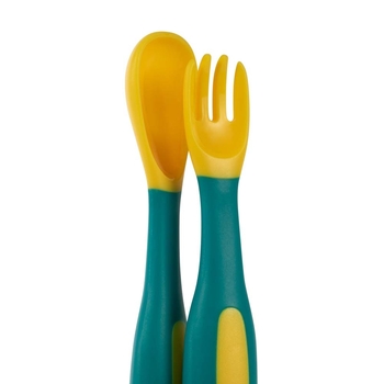 Набор столовых приборов Baboo, от 6 мес., 2 предмета, бирюзовый (10-037) - Pampik - 3