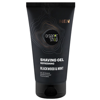 Гель для гоління Organic Shop Men Blackwood&Mint, освіжний, 150 мл - Pampik