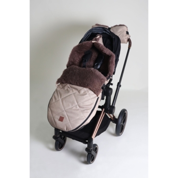 Конверт теплий Kaiser Toffee з натуральної овчини, пісочний меланж (6512574) - Pampik - 9