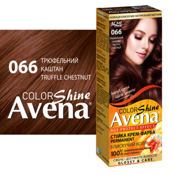 Cтійка крем-фарба для волосся Avena Shine Color Трюфельний каштан 066 - Pampik - 2