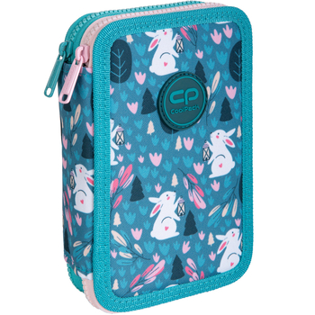 Пенал з наповненням CoolPack Jumper 2, 2 відділення, 19,5х12,5х4 см, блакитний (E66536) - Pampik