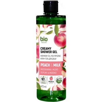 Крем-гель для душа Bio Naturell Peach&Milk Creamy shower gel, 473 мл - Pampik