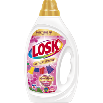 Гель для стирки Losk Колор Ароматерапия Эфирные масла и аромат Малазийского цветка, 0.9 л - Pampik