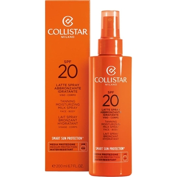 Сонцезахисне молочко для обличчя та тіла Collistar Tanning Moisturizing Milk Spray SPF 20 200 мл - Pampik
